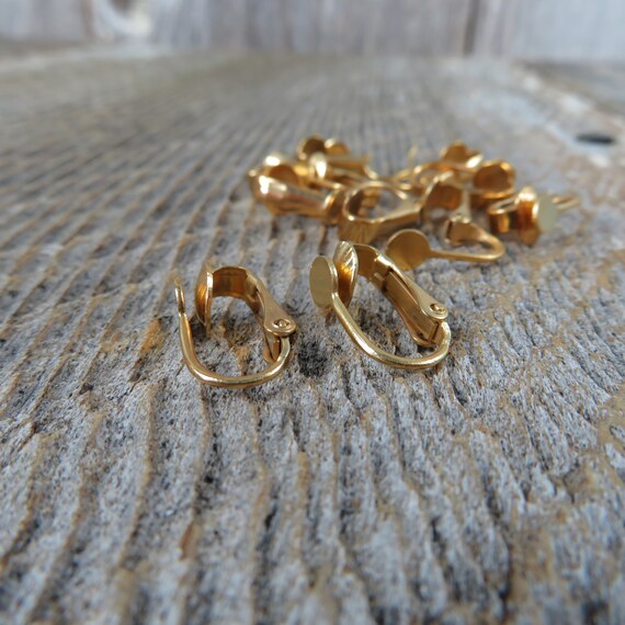 Buy 12 Pair Clip on Earring Findings With 5mm Pad Gold Tone Ear Clip Jewelry Making Earring Repair Earring Parts Lever Back Online in India Etsy