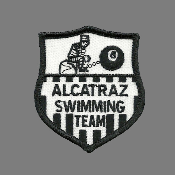 Alcatraz Island Swimming Team Iron On Patch San Francisco California Travel Souvenir