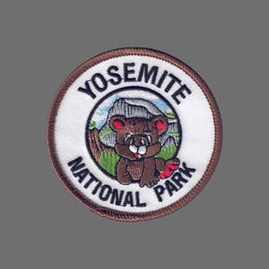 Yosemite National Park – Bear Cub and Half Dome - California Souvenir Travel Patch