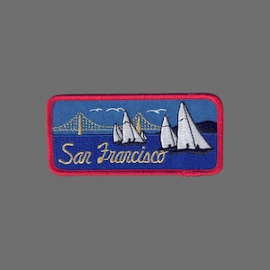 San Francisco Patch – Golden Gate Bridge – California Souvenir – Iron On – Sailboats – Sailing – Applique