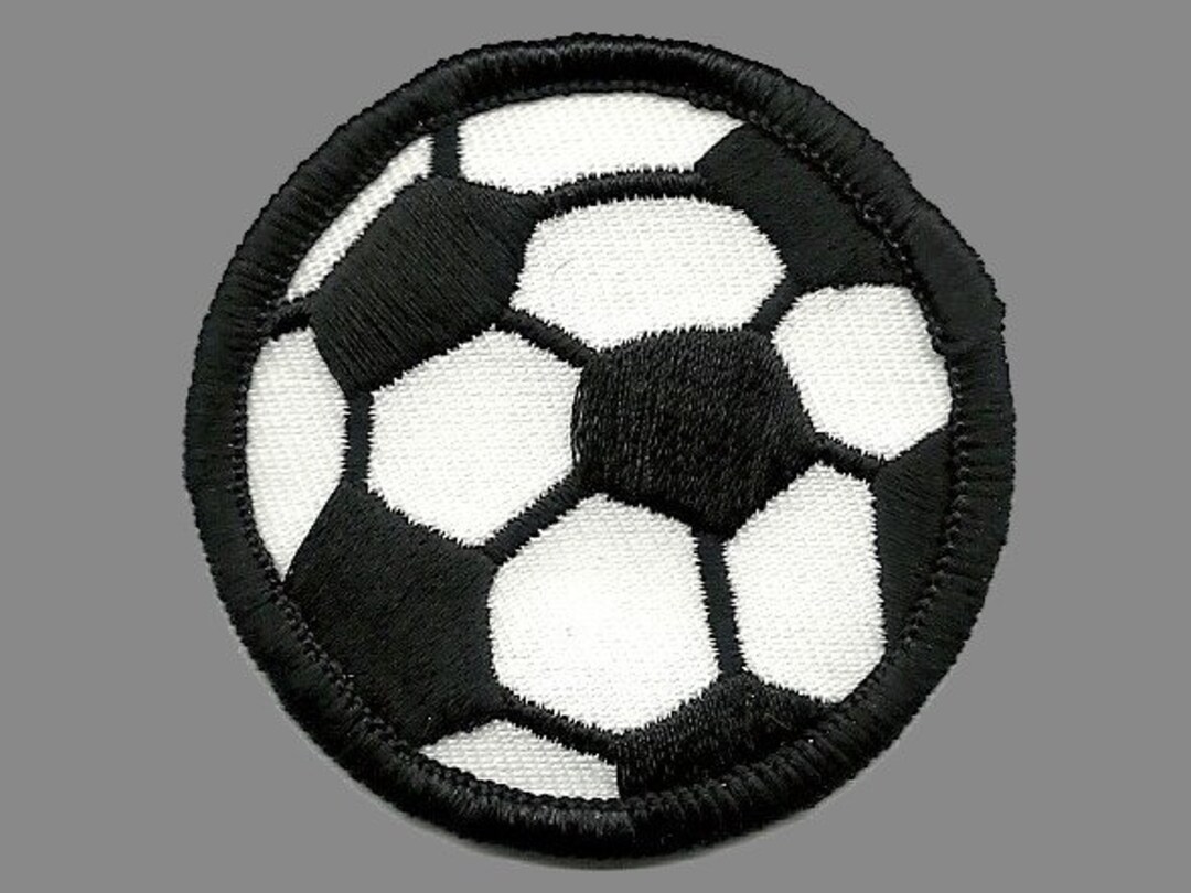 Soccer Ball Patch Soccerball Iron on Black and White 2 Etsy