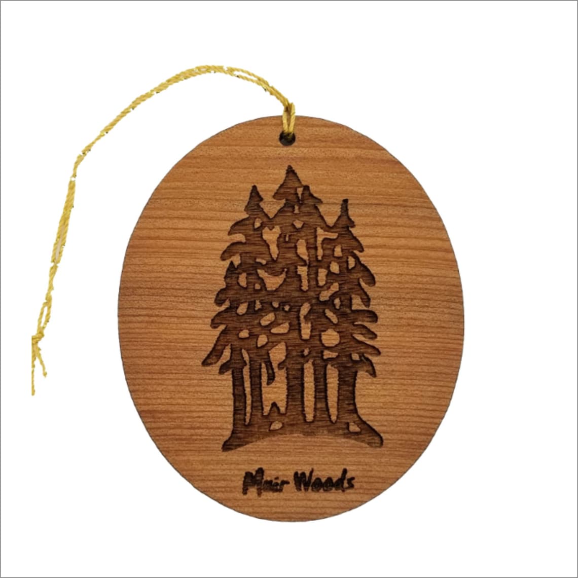 Muir Woods Ornament Forest Trees Christmas Handmade Wood Etsy