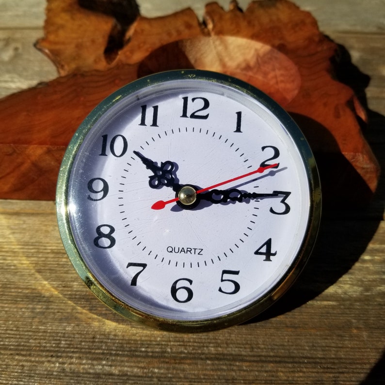 Wood Clock For the Desk or Mantel Handmade California Redwood Table Shelf Birthday Gift Wedding Gift Engagement Gift #219