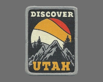 Utah Patch – Discover Utah - Iron On Travel Patch – Souvenir Patch – Embellishment Applique –  1.8"