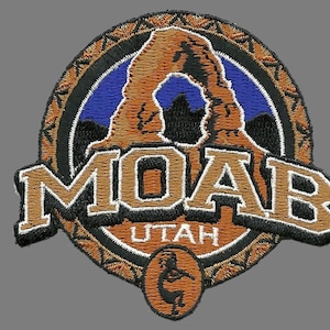 Utah Patch – Moab UT – Arches National Park – Travel Patch Iron On – UT Souvenir Patch – Embellishment Applique – 3″ Travel Gift Kokopelli