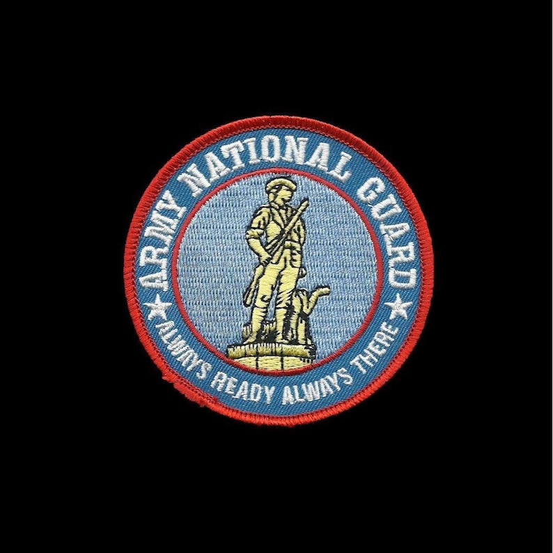 Army National Guard Patch \u2013 Always Ready Always There Travel Patch Iron On \u2013 Embellishment or Applique Uniform Badge