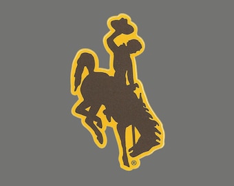 Wyoming Decal – WY Bucking Horse Sticker - Travel Sticker – Souvenir Travel Gift Wyoming Steamboat Horse Cowboy