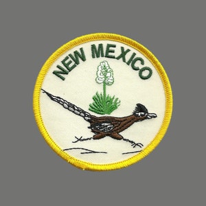 New Mexico Patch – Roadrunner – Yucca- New Mexico Souvenir – NM Travel Patch – Embellishment – Applique Iron On 3″