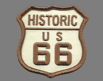 Route 66 Patch – Historic US Sign – Travel Patch – Souvenir Embellishment or Applique – Iron On