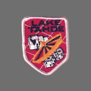 Vintage Nevada Patch – Lake Tahoe California Gambling – California Souvenir – Travel Patch –  Embellishment or Applique 2.75"