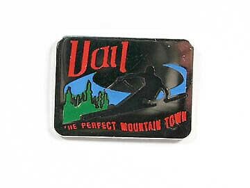 Épingle à Chapeau / Revers Vintage – Vail Colorado – Émail Et Métal – Excellent État