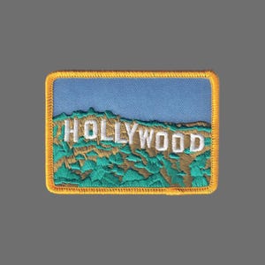 Hollywood Sign in the Hills Patch Iron On Los Angeles California Souvenir