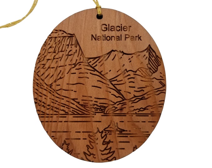 HappyWoodProducts Glacier National Park Ornament