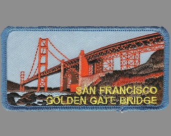 Golden Gate Bridge West View Patch Iron On San Francisco California Landmark 4" CA Patch SF