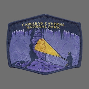 Écusson Nouveau-Mexique - Parc national de Carlsbad Caverns - Écusson de voyage - Écusson souvenir 3,3 po.
