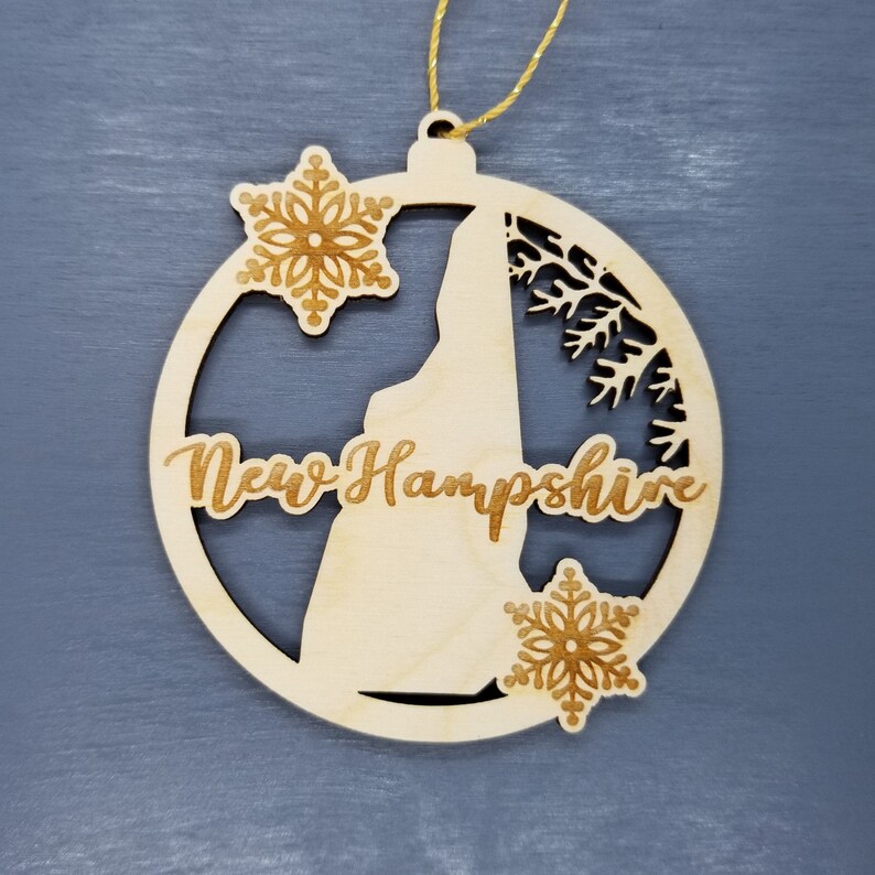 New Hampshire Wood Ornament - Thumbnail 5