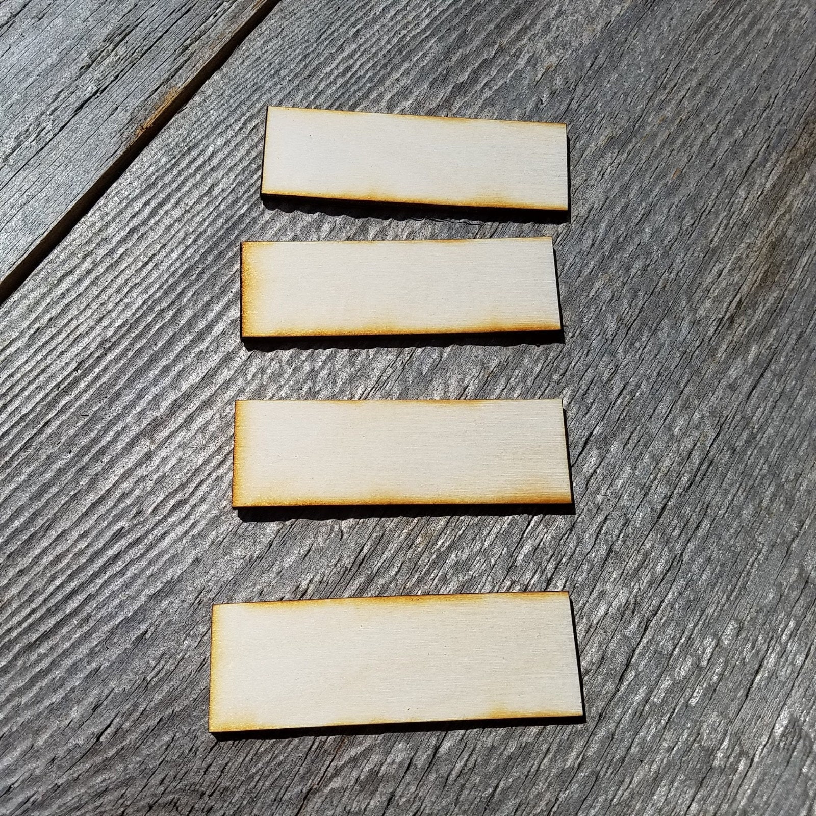 Wood Cutout Rectangles 3 Inch Unfinished Wood Lot of 12 Etsy