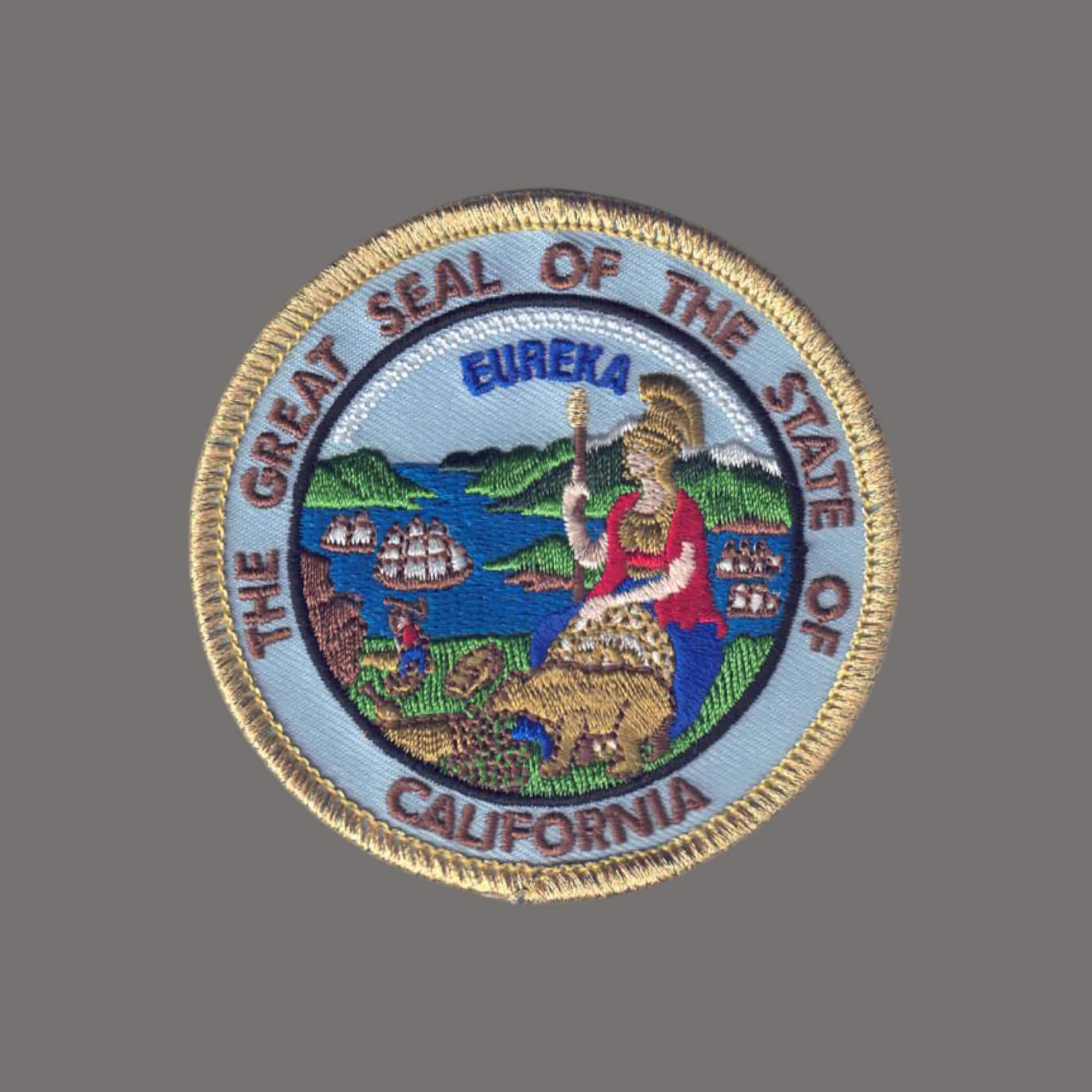 Great California State Seal Patch Seal of the State Golden Bear Eureka ...