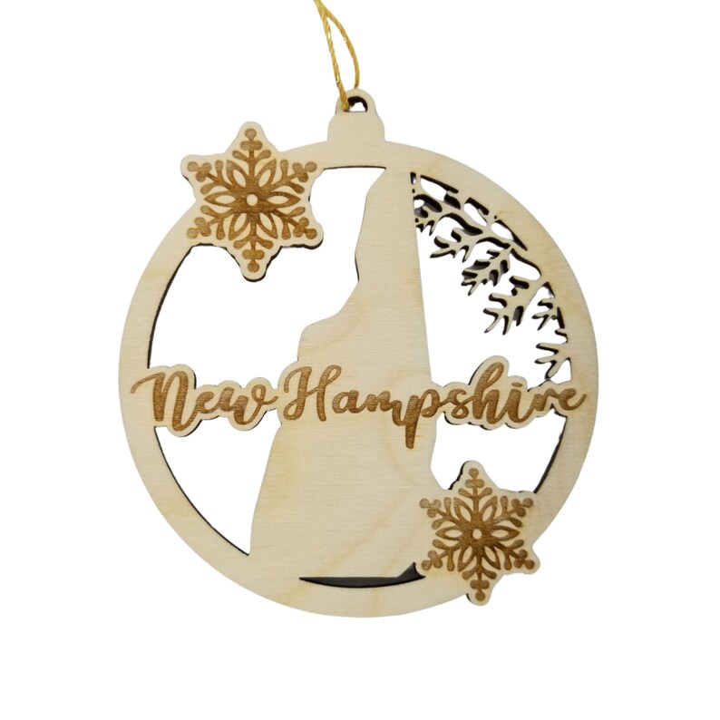 New Hampshire Wood Ornament