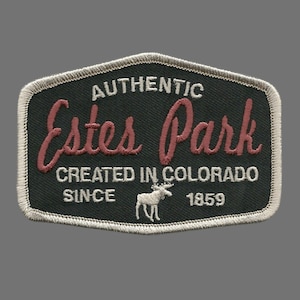 Colorado Patch – Estes Park Colorado Souvenir – CO Travel Patch Iron On Applique Embellishment 3.75&quot; Rocky Mountain National Park
