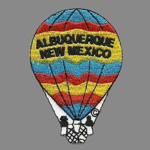 New Mexico Patch – Albuquerque – Hot Air Balloon – NM Souvenir – Iron On – Travel Gift Applique or Embellishment