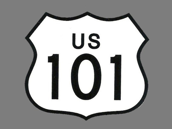 US HIGHWAY 101 iron-on PATCH CALIFORNIA Embroidered HWY ROAD SIGN SOUVENIR new