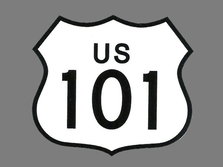 Highway 101 Aufkleber – Hwy 101 Sticker – Souvenir – Road Sign Travel Sticker 2.75" Travel Gift US 101 California Oregon Washington