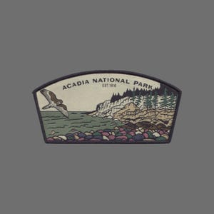 Maine Patch – Acadia National Park - Travel Patch – Souvenir Patch 4.75&quot; Iron On Sew On Embellishment Applique