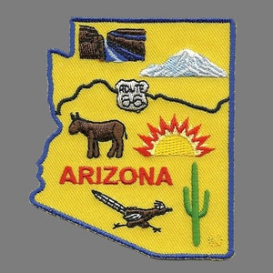 Arizona Patch – Grand Canyon – Route 66 – Road Runner Reise Patch AZ Souvenir Applikation 8,25 cm