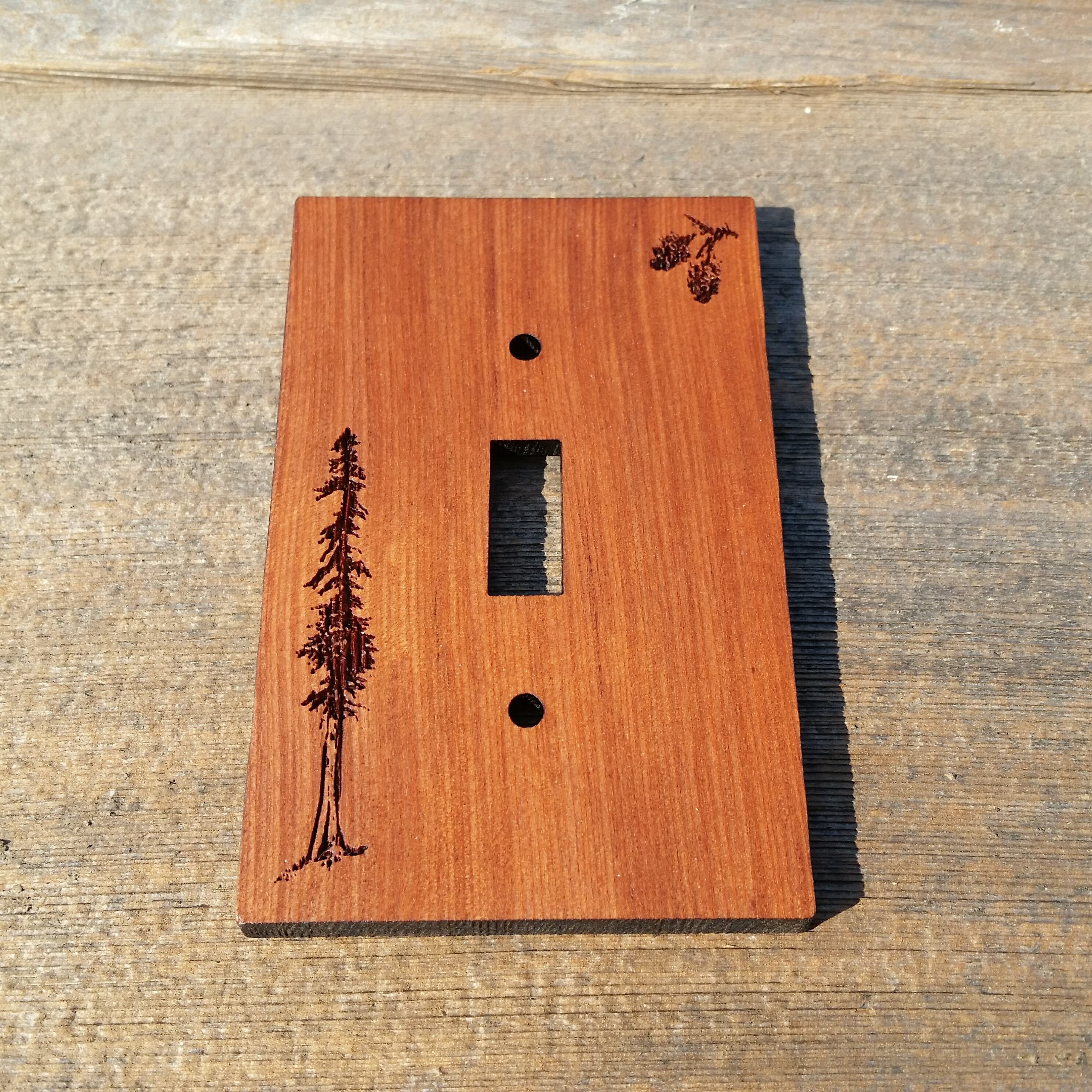 Wood Light Switch Cover Plate Rustic Home Decor California Etsy