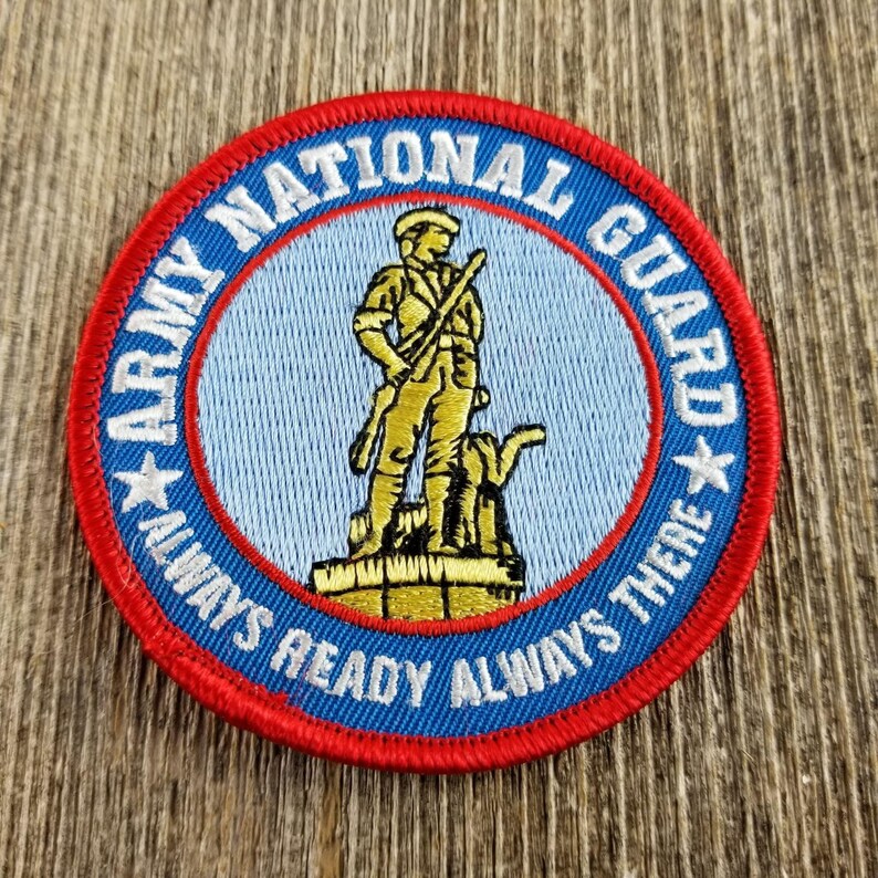 Army National Guard Patch \u2013 Always Ready Always There Travel Patch Iron On \u2013 Embellishment or Applique Uniform Badge