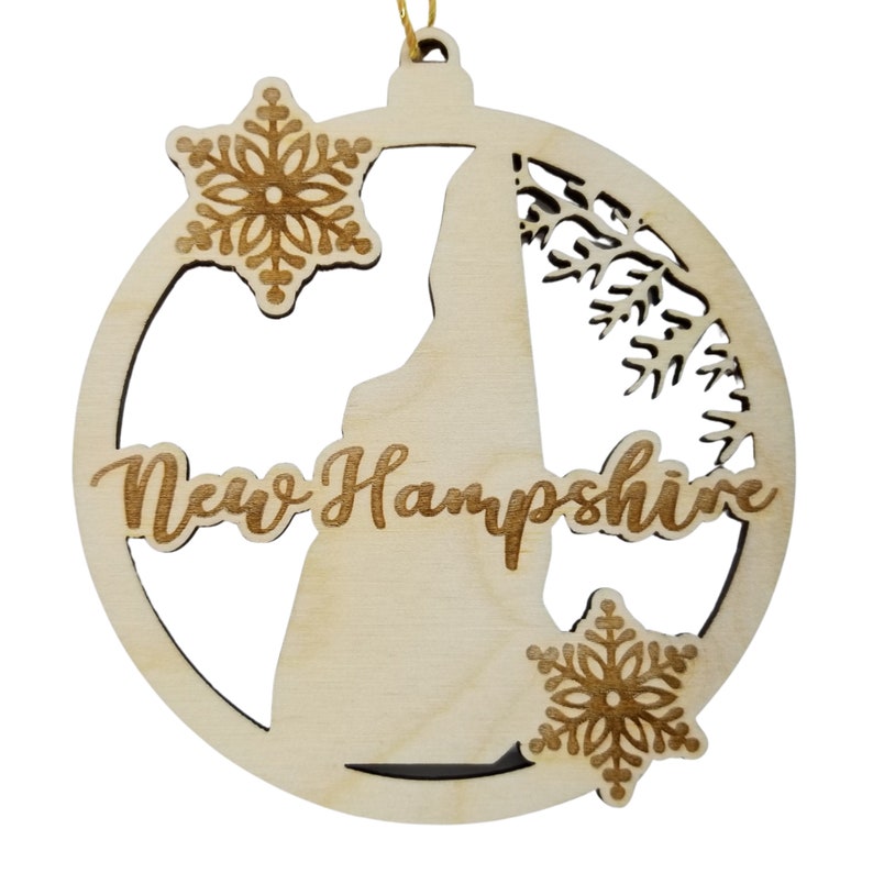New Hampshire Wood Ornament - Thumbnail 3