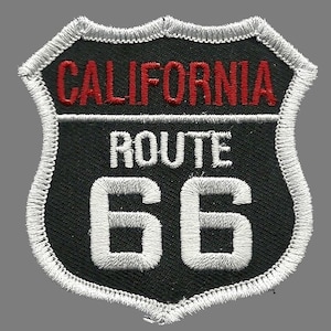 California Patch – Route 66 – Road Sign – Travel Patch Iron On – California Souvenir Patch – CA