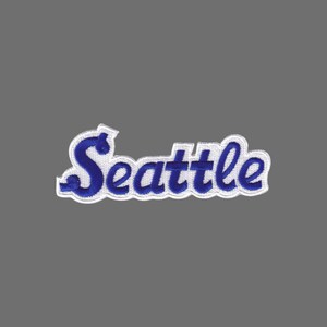 Seattle Patch – Script Blue and White – Washington Souvenir – Travel Patch Iron On – WA Souvenir Patch – WA Embellishment