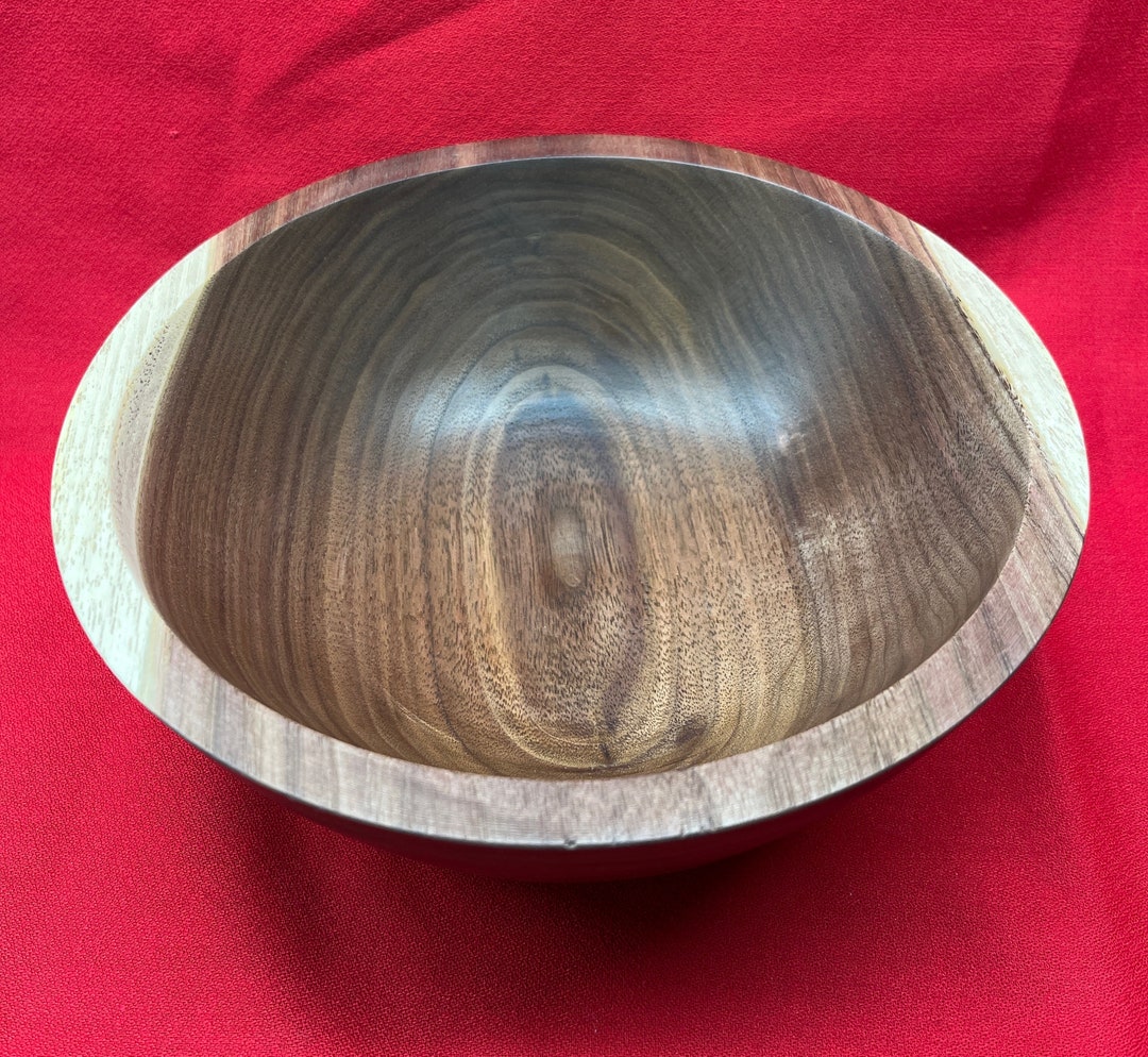 Walnut Wooden Bowl Etsy