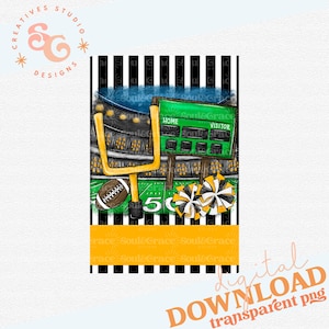 Ensemble de drapeaux de jardin de football jaune, conception numérique jaune, esprit d'équipe pour le match, drapeau de jardin Png, téléchargement immédiat, imprimable PNG, conception par sublimation