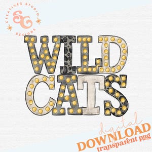 leopard print school spirit wildcats png for shirts school mascot sublimation designs for hoodie pockets, unique wildcats cheerleading png