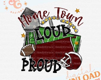 Home Town Loud Mascot Proud MAROON Design digitale, DOWNLOAD IMMEDIATO, png stampabile, design a sublimazione