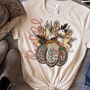 Dankbare PNG-Sublimationsdesigns DOWNLOADS für T-Shirts, Leopardenkürbis-Png-Designs für Herbstblumen-Png-Dateien für Kissen, Thanksgiving-Png Bild 2