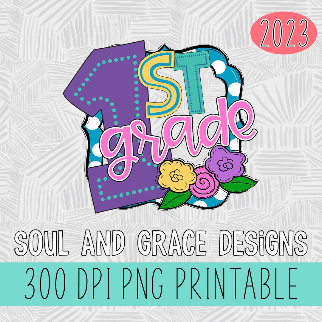 Back to School First Grade Sublimation Designs for Shirts for Teachers ...