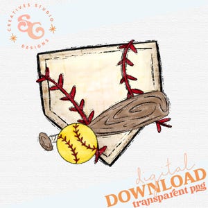 Softball Homeplate Digital Design, Softball Sports Png Digital Clip Art, INSTANT DOWNLOAD,  PNG Printable, Sublimation Design