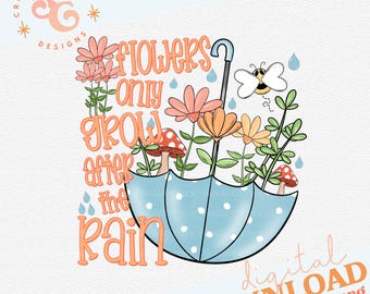 spring flowers png designs for journals, mental health sublimation designs for air fresheners, after the rain wildflower png for t shirts