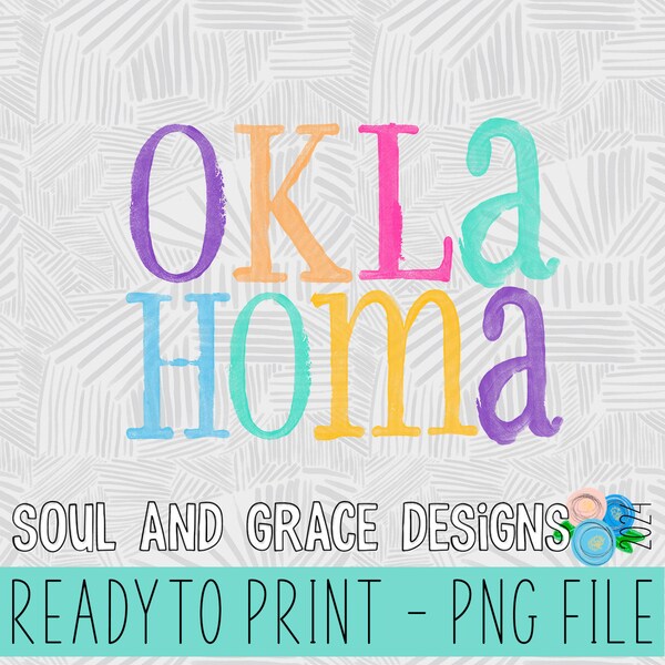 png for state decal - Oklahoma digital png - Watercolor States OKLAHOMA Digital Design- INSTANT DOWNLOAD -  Printable - Sublimation Design