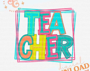 bright teacher shirt designs for women INSTANT DOWNLOAD, back to school sublimation designs for teachers, neon teacher png files for tshirts