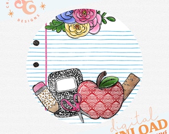 trendy teacher png for door signs, personalizable back to school sublimation designs for teachers, end of year png designs for keychains