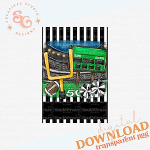 Football Garden Flag Set Black Gray Digital Design, School Spirit Team Number Flag,  INSTANT DOWNLOAD, PNG Printable, Sublimation Design