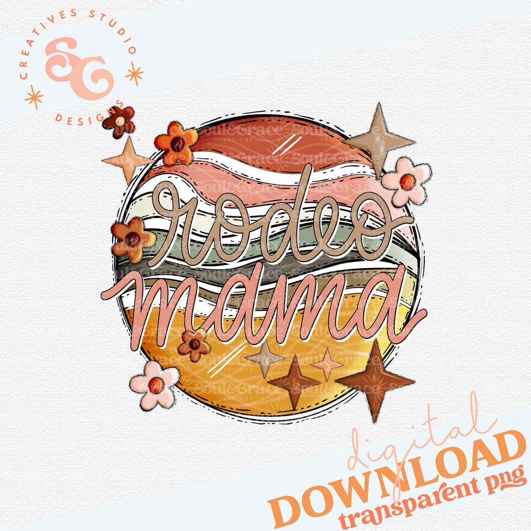 Boho RODEO Mama Digital Design, Instant Download, PNG Printable ...