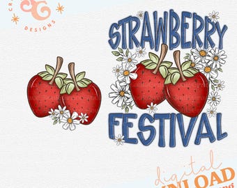 strawberry festival png for summer, strawberry shirt designs for front and back pocket design png files for t shirts, county fair png design