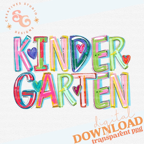 colorful kindergarten png girl school shirt png for shirts for women INSTANT DOWNLOAD, back to school sublimation designs for teachers, cute