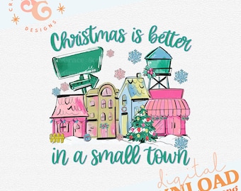 custom zip code small town Christmas png for shirts png for Christmas mugs, pastel Christmas png designs trendy png sublimation designs for